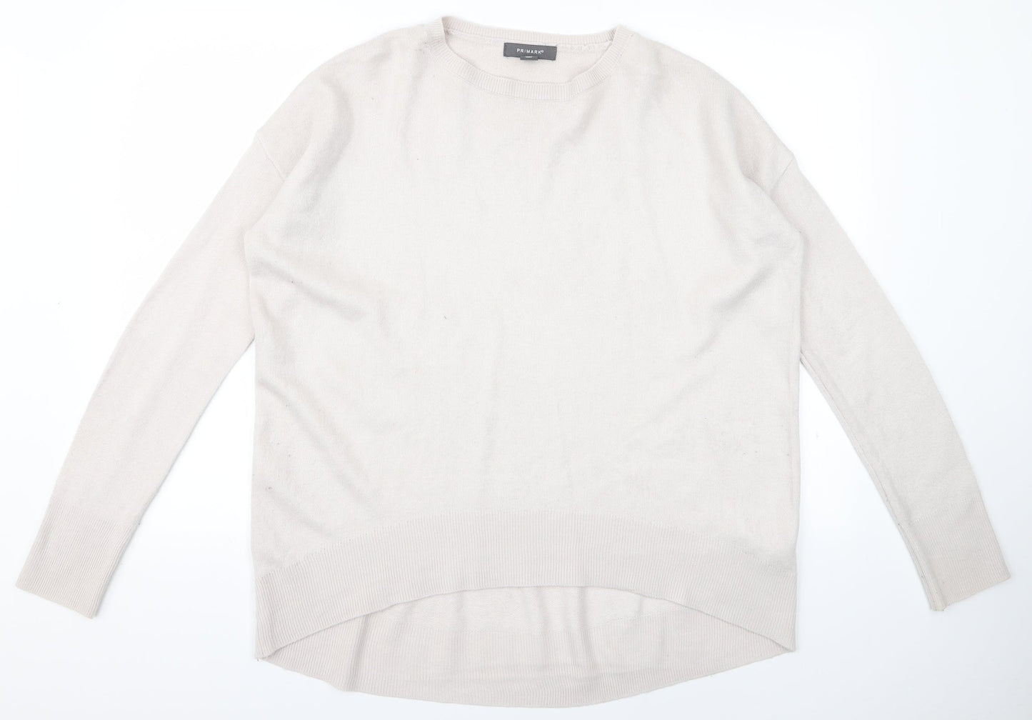 Primark Womens White   Pullover Jumper Size M