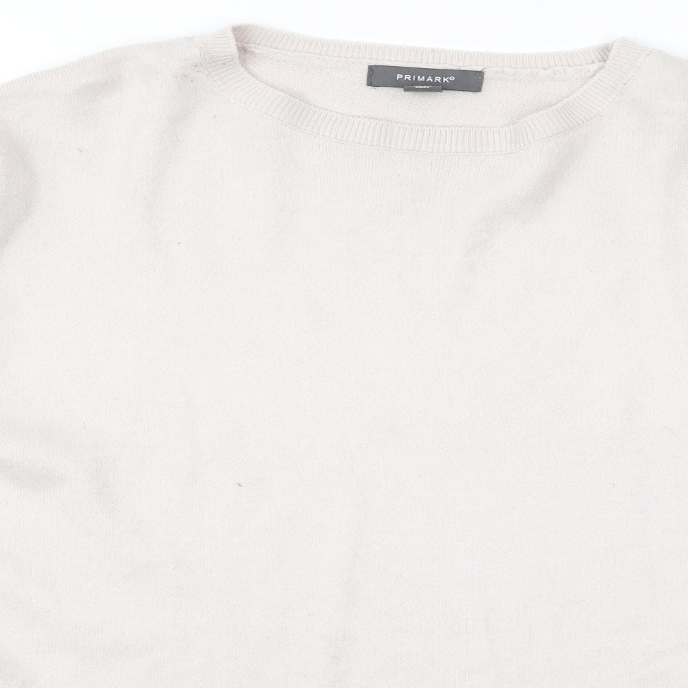 Primark Womens White   Pullover Jumper Size M