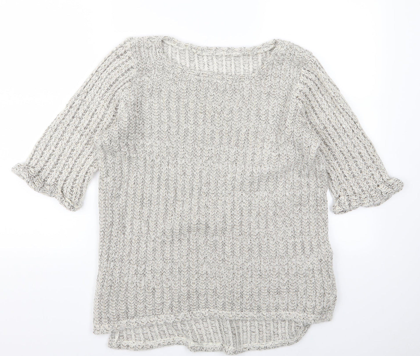 Womens UK Size 8 Preworn Beige Pullover Jumper