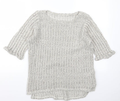 Womens UK Size 8 Preworn Beige Pullover Jumper