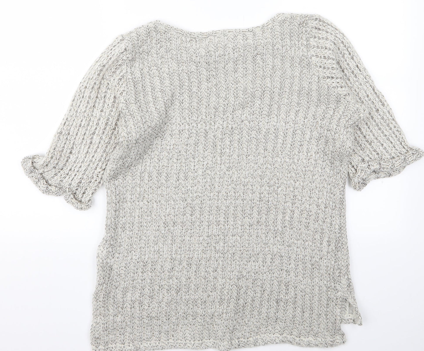 Womens UK Size 8 Preworn Beige Pullover Jumper