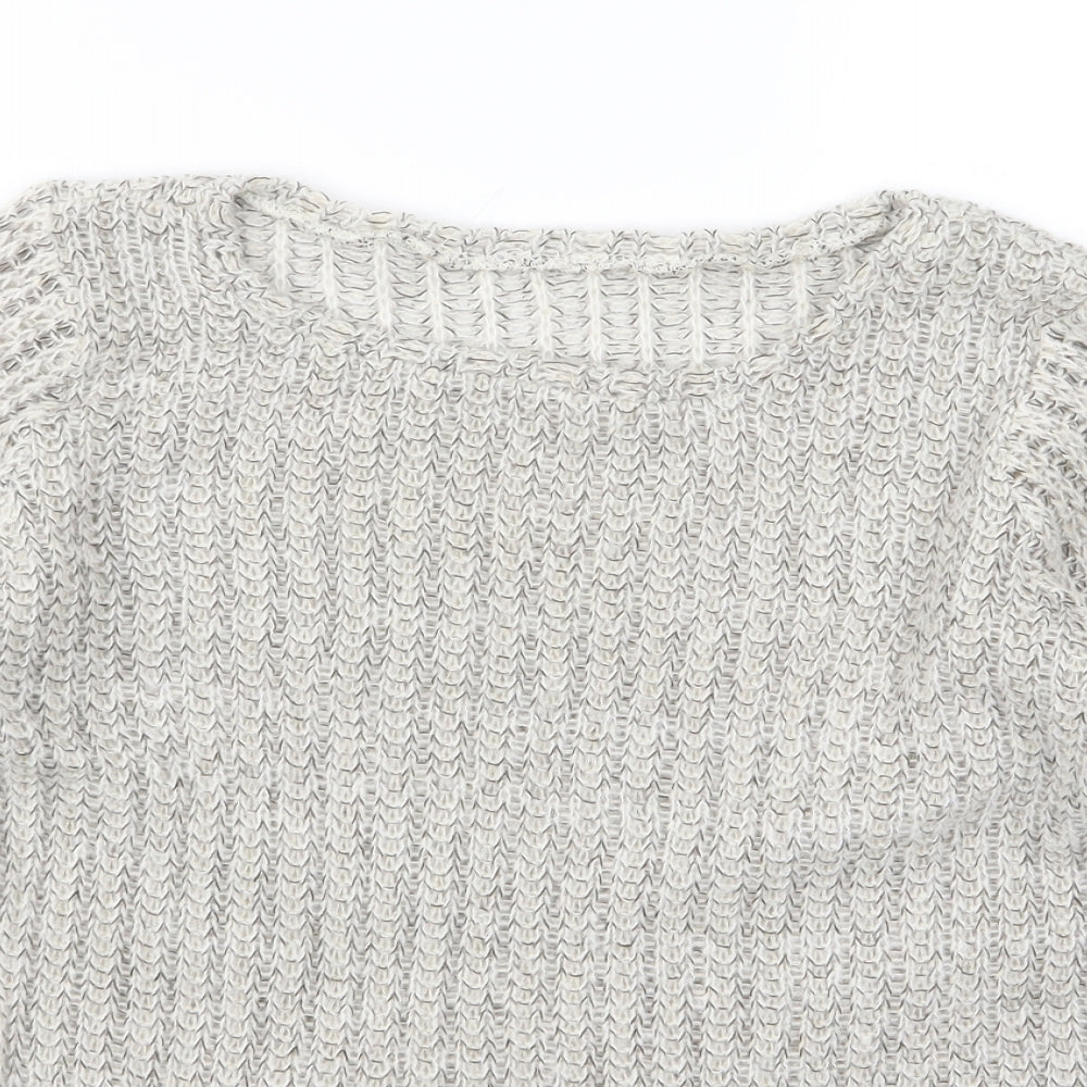 Womens UK Size 8 Preworn Beige Pullover Jumper