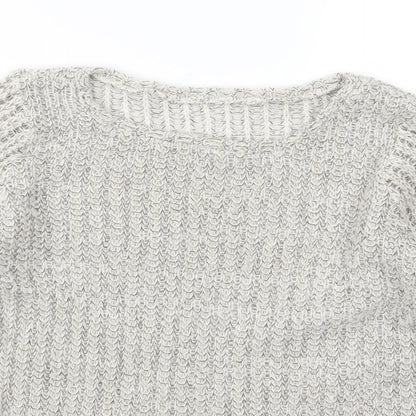 Womens UK Size 8 Preworn Beige Pullover Jumper