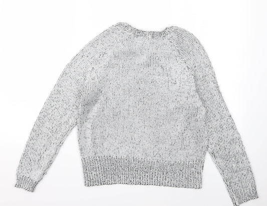 Womens UK Size S Divided Grey Pullover Jumper