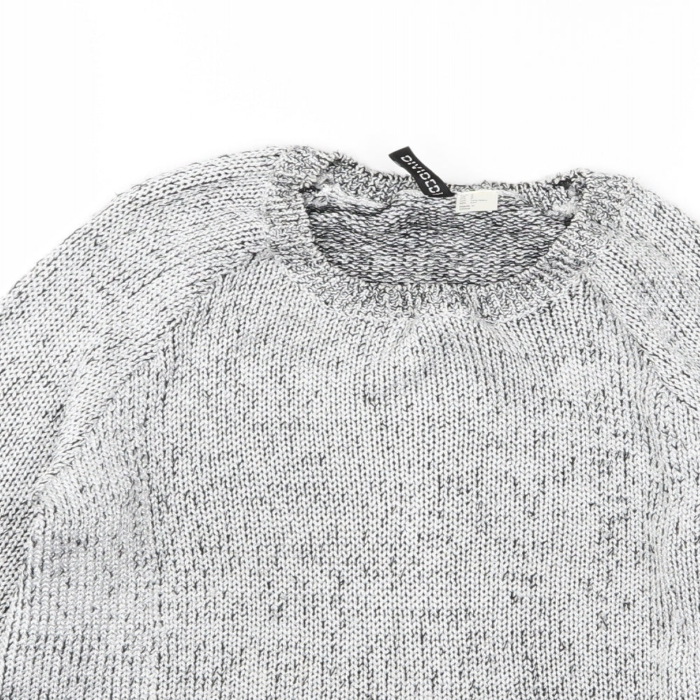 Womens UK Size S Divided Grey Pullover Jumper