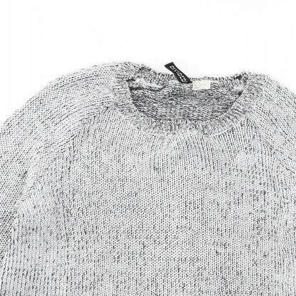 Womens UK Size S Divided Grey Pullover Jumper