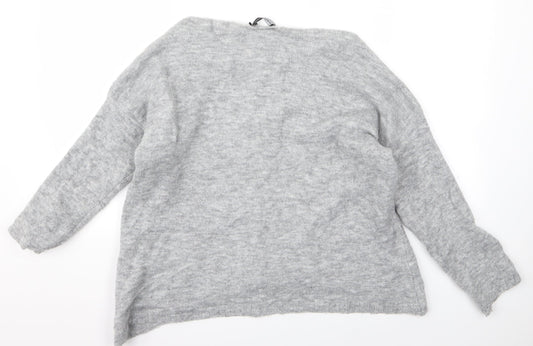 Womens UK Size S Preworn Grey Pullover Jumper