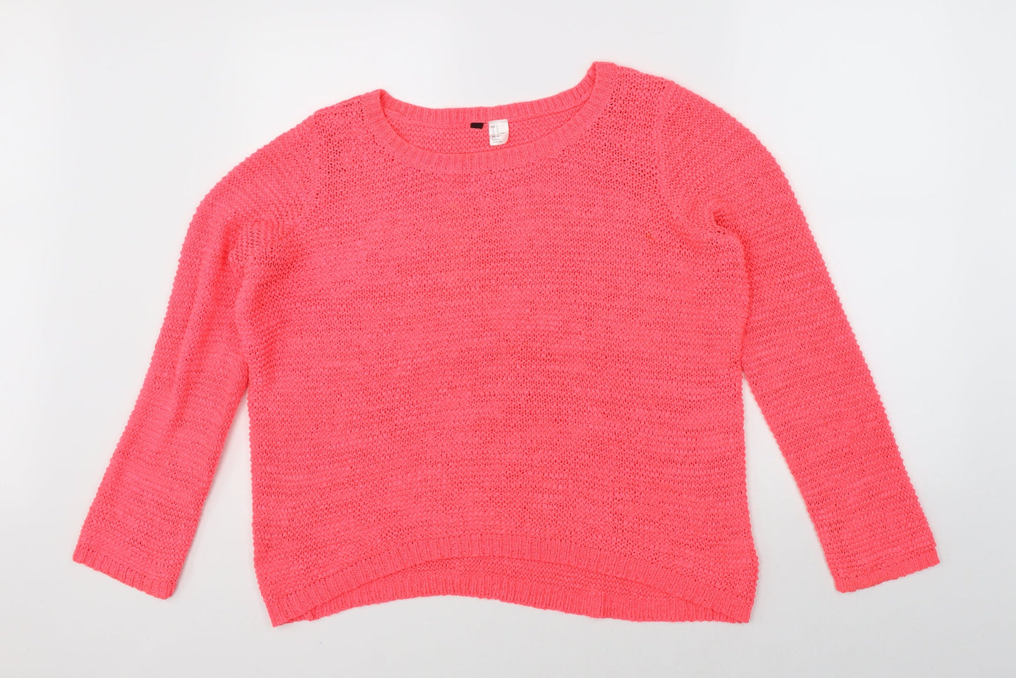 Womens UK Size M Preworn Pink Pullover Jumper