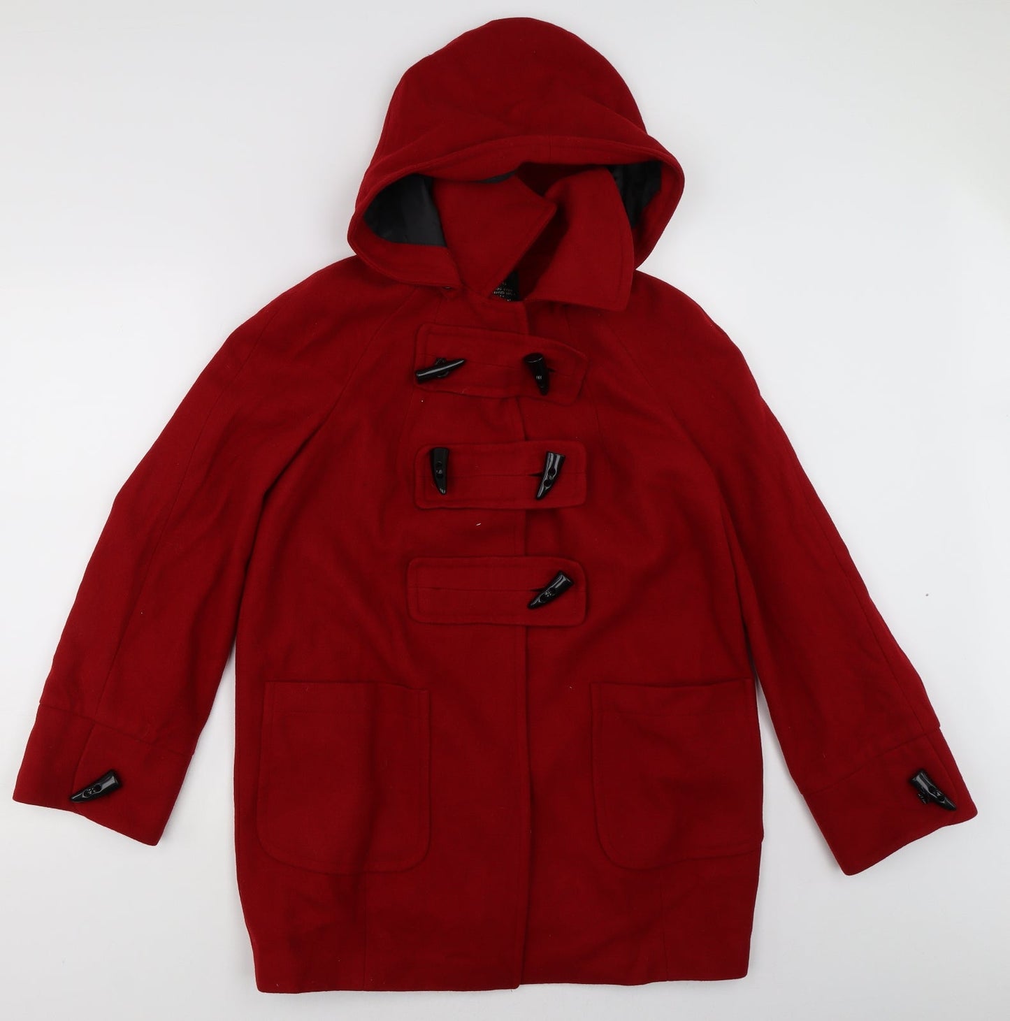 Womens UK Size 10 River Island Red Overcoat