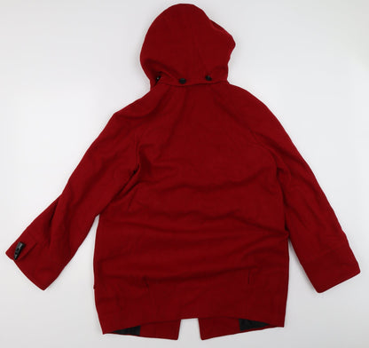 Womens UK Size 10 River Island Red Overcoat