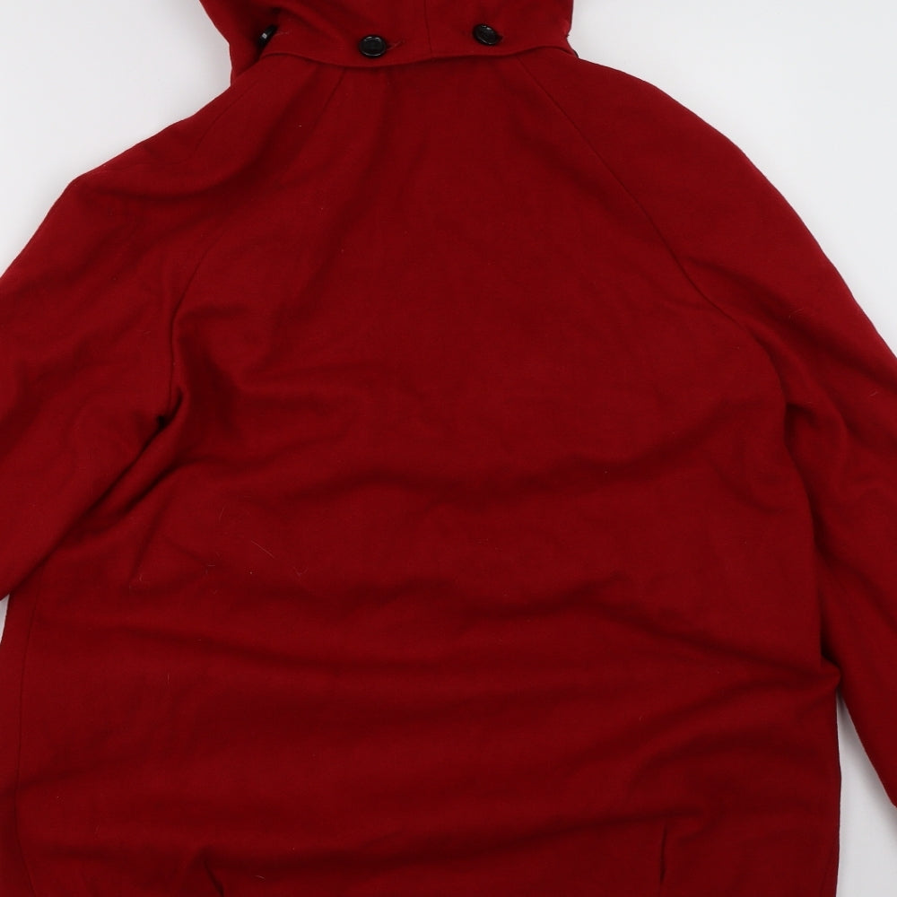 Womens UK Size 10 River Island Red Overcoat