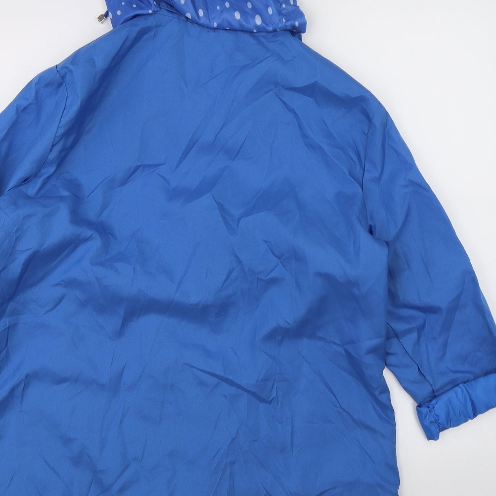 Womens UK Size M Preworn Blue Rain Coat