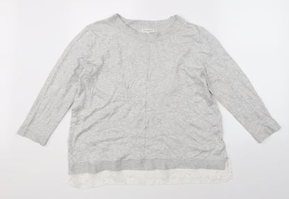Womens UK Size L Monsoon Grey Pullover Jumper