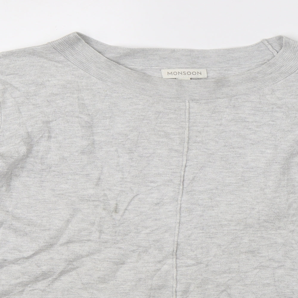 Womens UK Size L Monsoon Grey Pullover Jumper