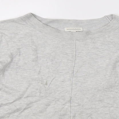 Womens UK Size L Monsoon Grey Pullover Jumper