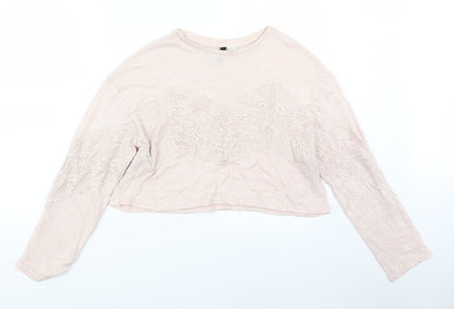 Womens UK Size S H&M Pink Pullover Jumper
