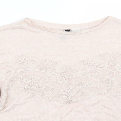 Womens UK Size S H&M Pink Pullover Jumper