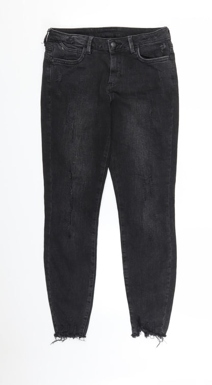 Womens UK Size 28 in Preworn Regular Fit Skinny Black Jeans