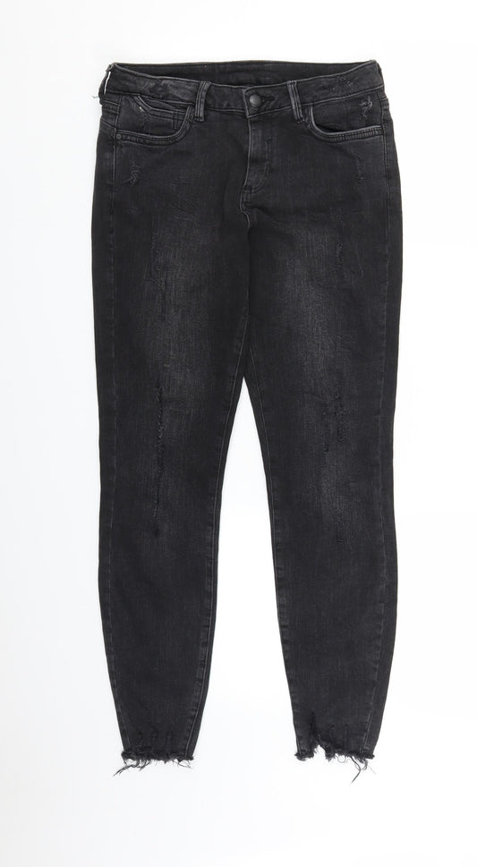 Womens UK Size 28 in Preworn Regular Fit Skinny Black Jeans