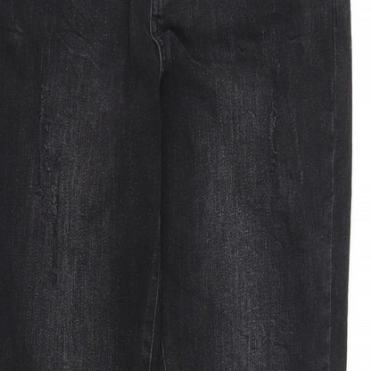 Womens UK Size 28 in Preworn Regular Fit Skinny Black Jeans