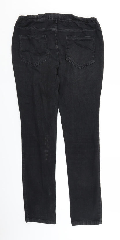 South Womens Black  Denim Straight Jeans Size 12 L28 in