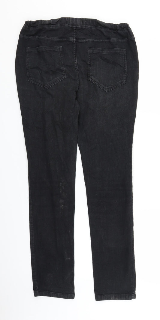 South Womens Black  Denim Straight Jeans Size 12 L28 in