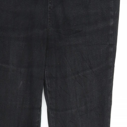 South Womens Black  Denim Straight Jeans Size 12 L28 in