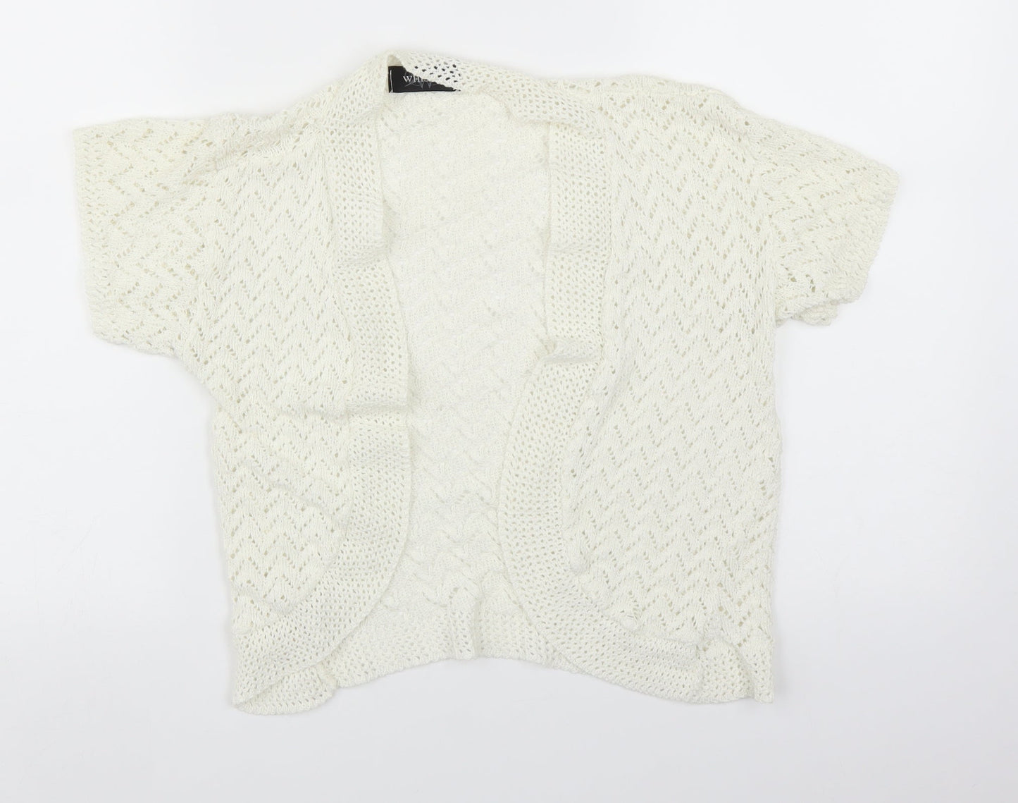 Womens UK Size L Whisper White Shrug Jumper