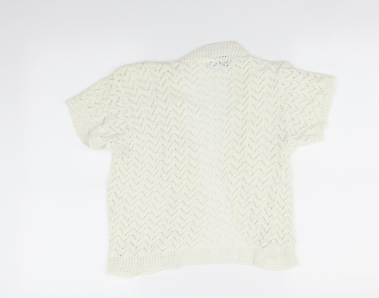 Womens UK Size L Whisper White Shrug Jumper