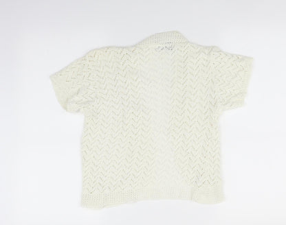 Womens UK Size L Whisper White Shrug Jumper