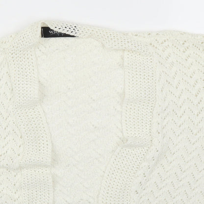Womens UK Size L Whisper White Shrug Jumper