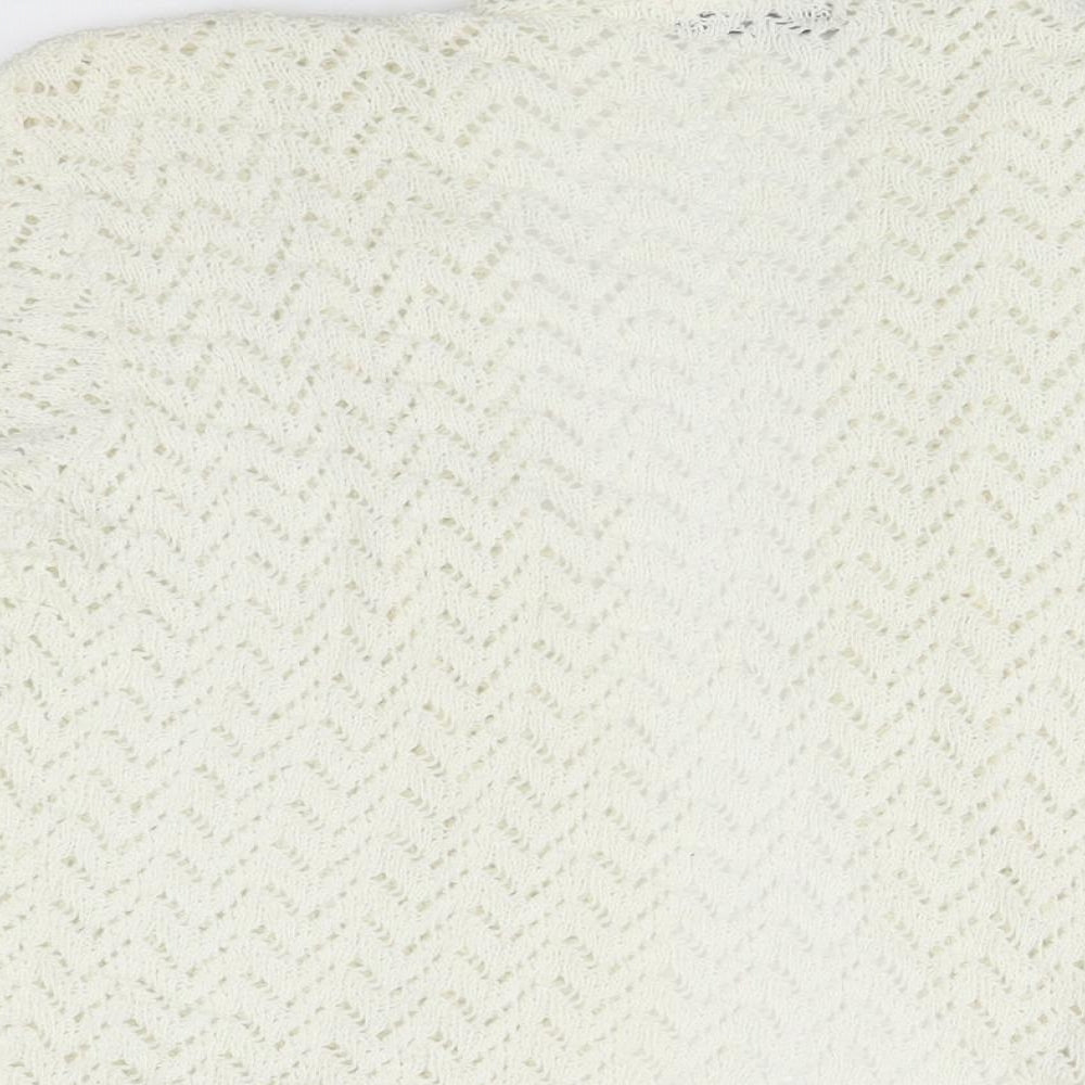 Womens UK Size L Whisper White Shrug Jumper