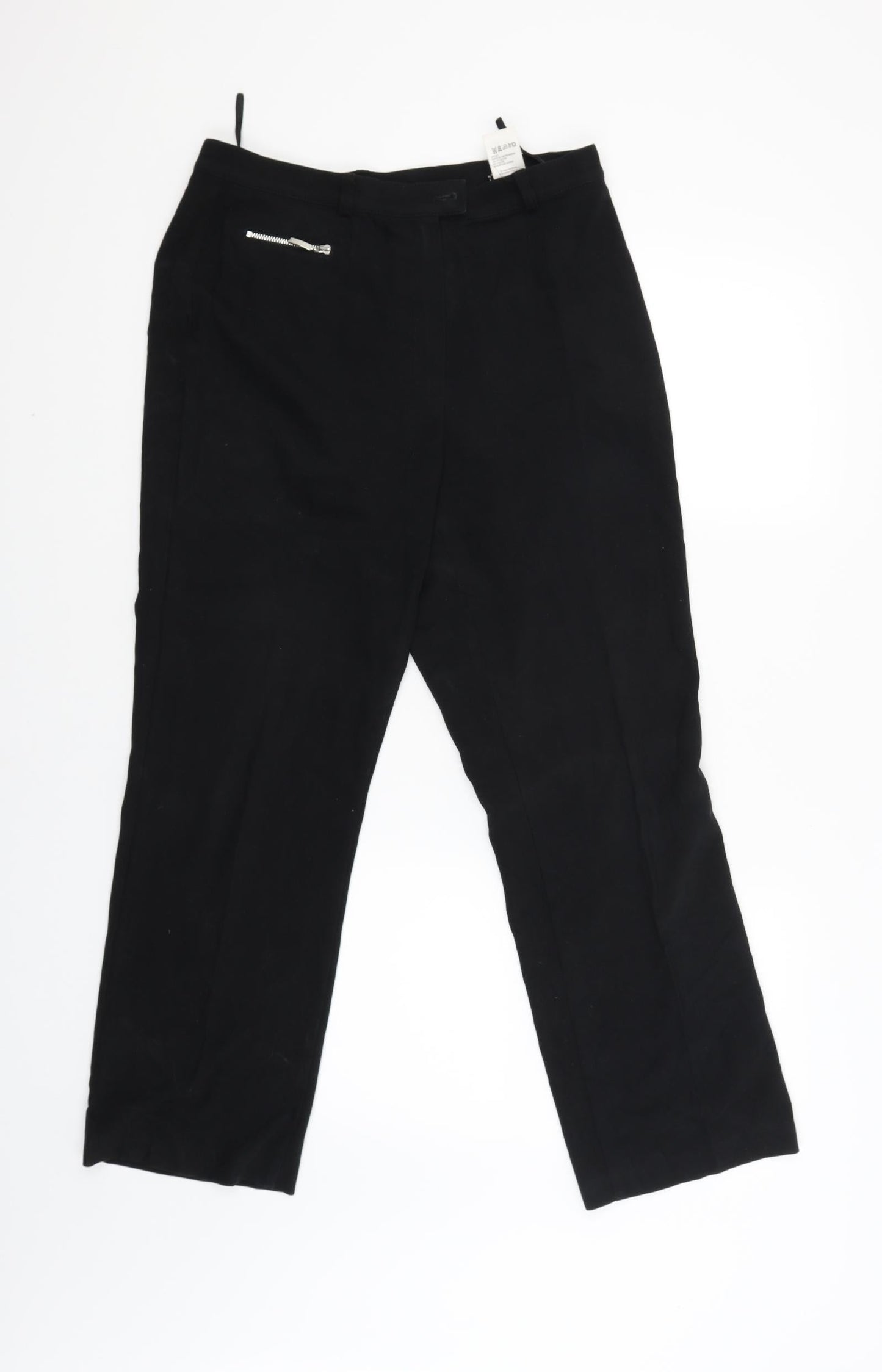 Womens UK Size 12 Marks and Spencer Regular Fit  Black Trousers