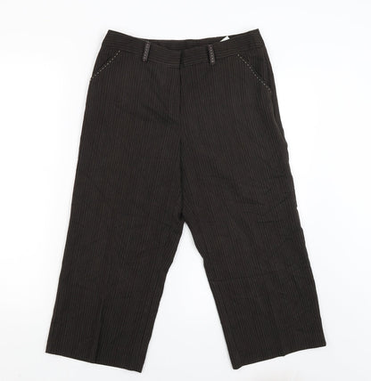 Womens UK Size 10 Papaya Regular Fit  Brown Trousers