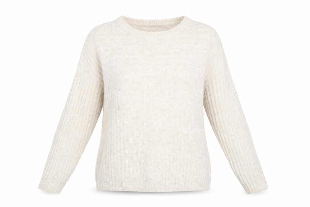 Womens UK Size 8 F&F Beige Pullover Jumper