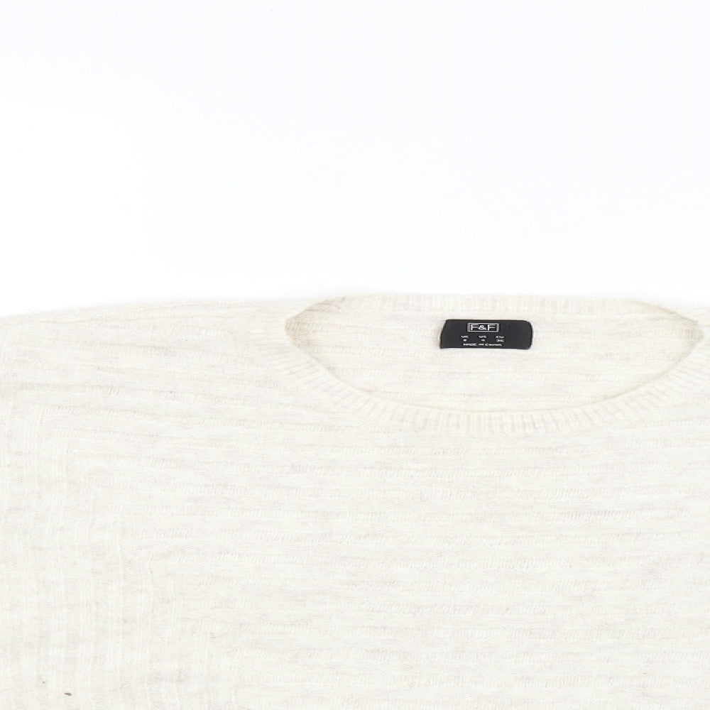 F&F Womens Beige   Pullover Jumper Size 8