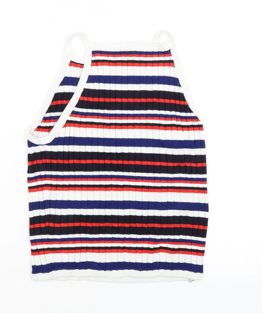 Divided Womens Multicoloured Striped  Tank Dress  Size L