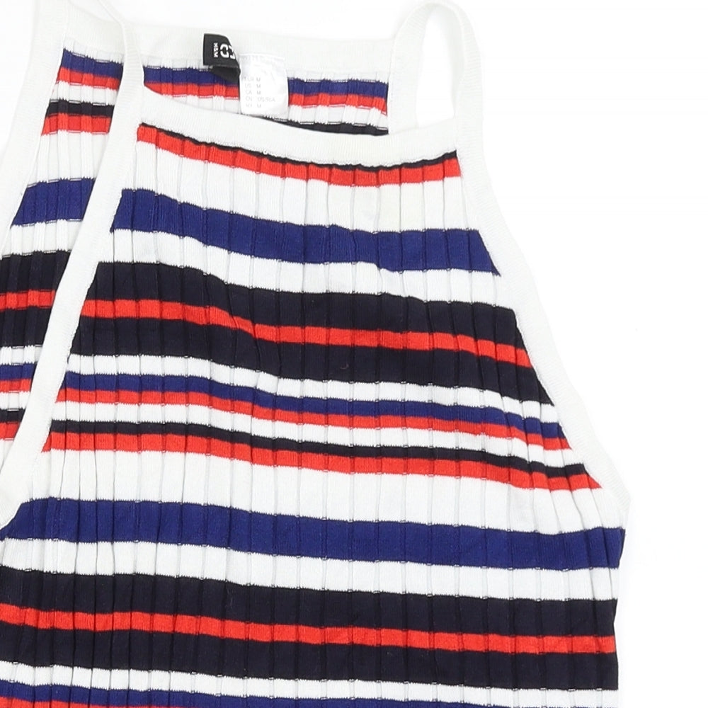Divided Womens Multicoloured Striped  Tank Dress  Size L