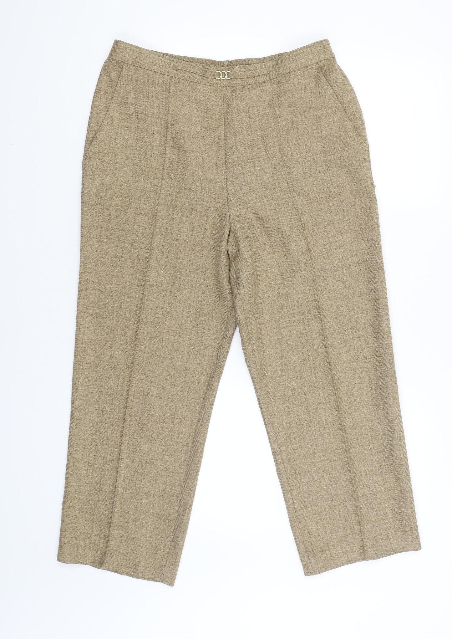 Womens UK Size 12 Marks and Spencer Regular Fit Jegging Brown Trousers