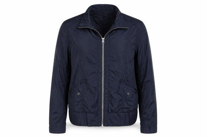 Front view of LOGG women’s blue jacket coat, size UK 38