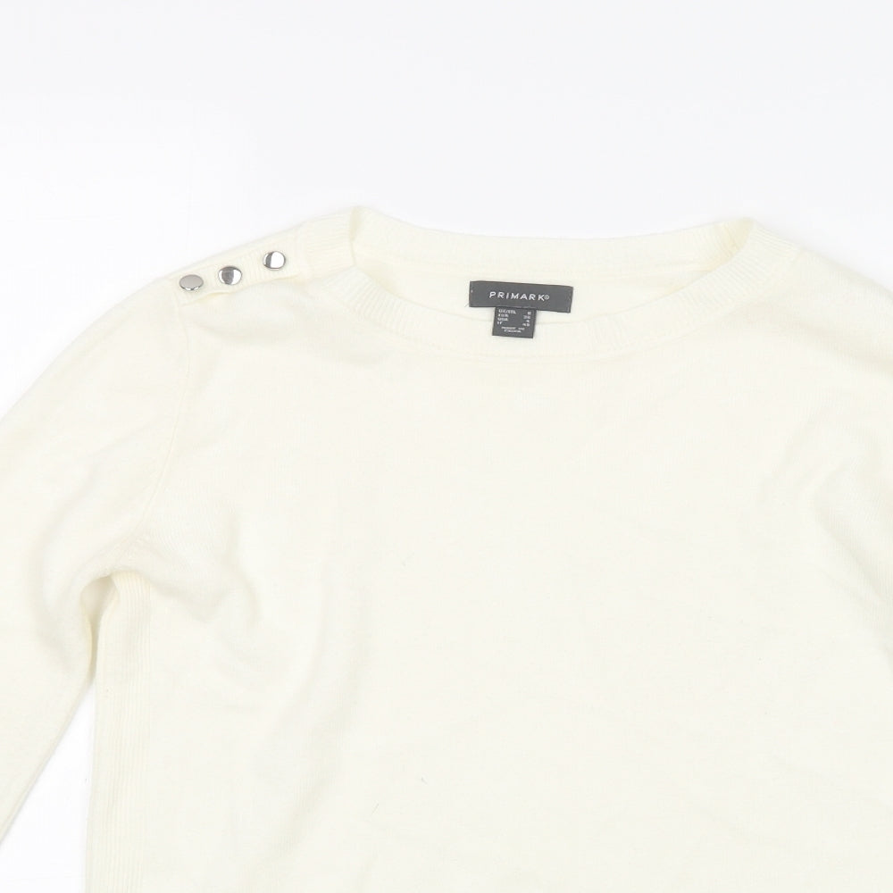 Primark Womens Ivory  Knit Pullover Jumper Size 8