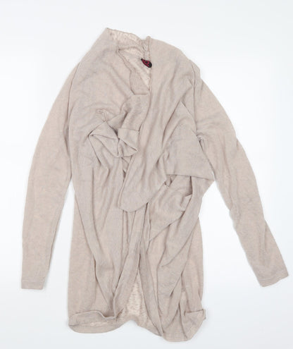 Womens UK Size 14 tg Beige Cardigan Jumper