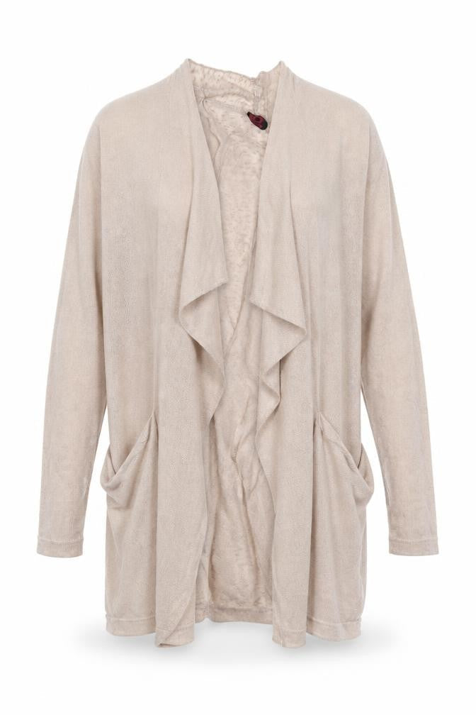 Womens UK Size 14 tg Beige Cardigan Jumper
