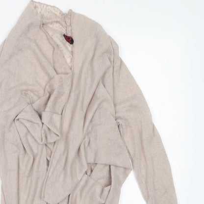 Womens UK Size 14 tg Beige Cardigan Jumper