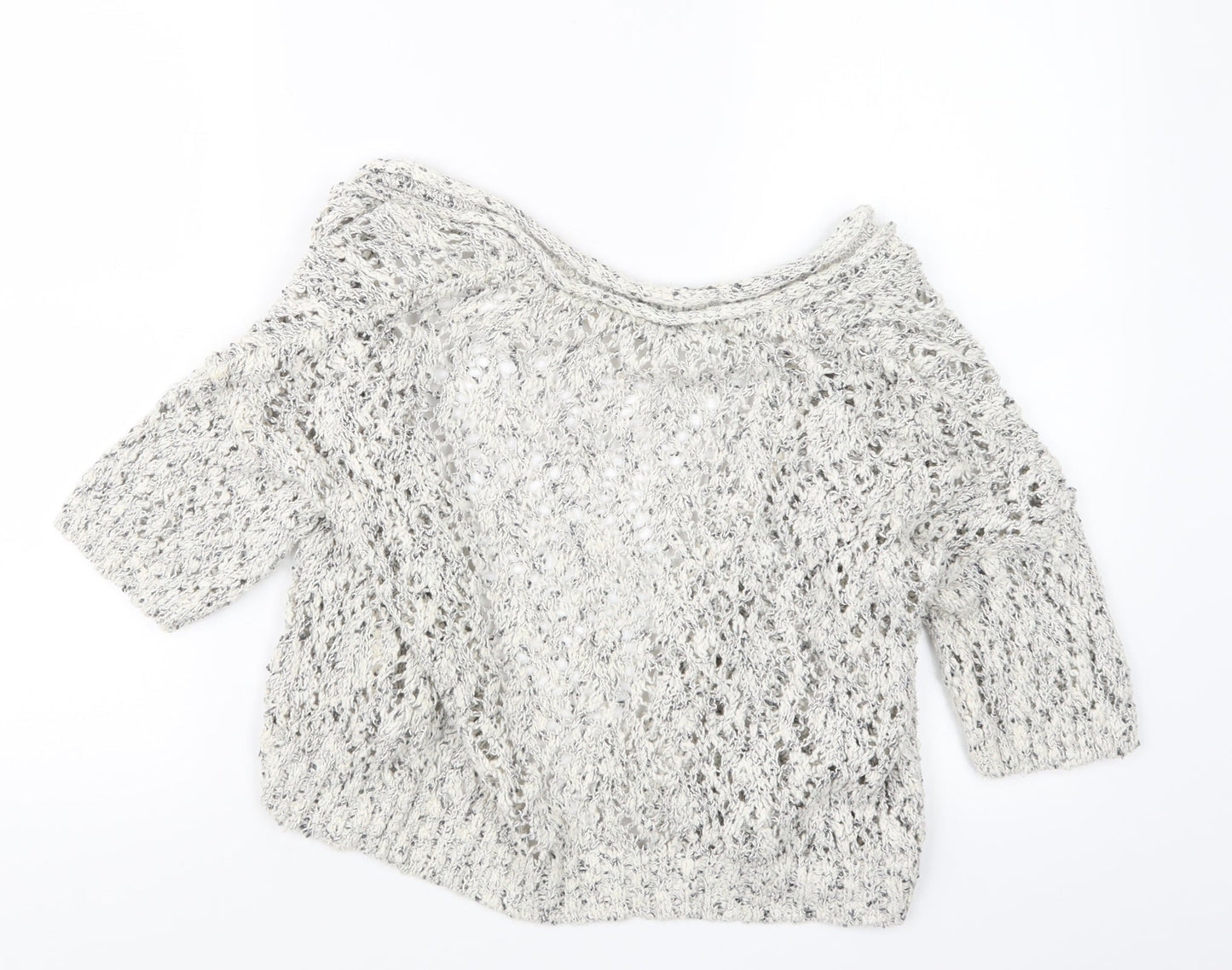 TU Womens White  Knit Cardigan Jumper Size 12