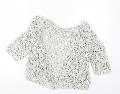 TU Womens White  Knit Cardigan Jumper Size 12