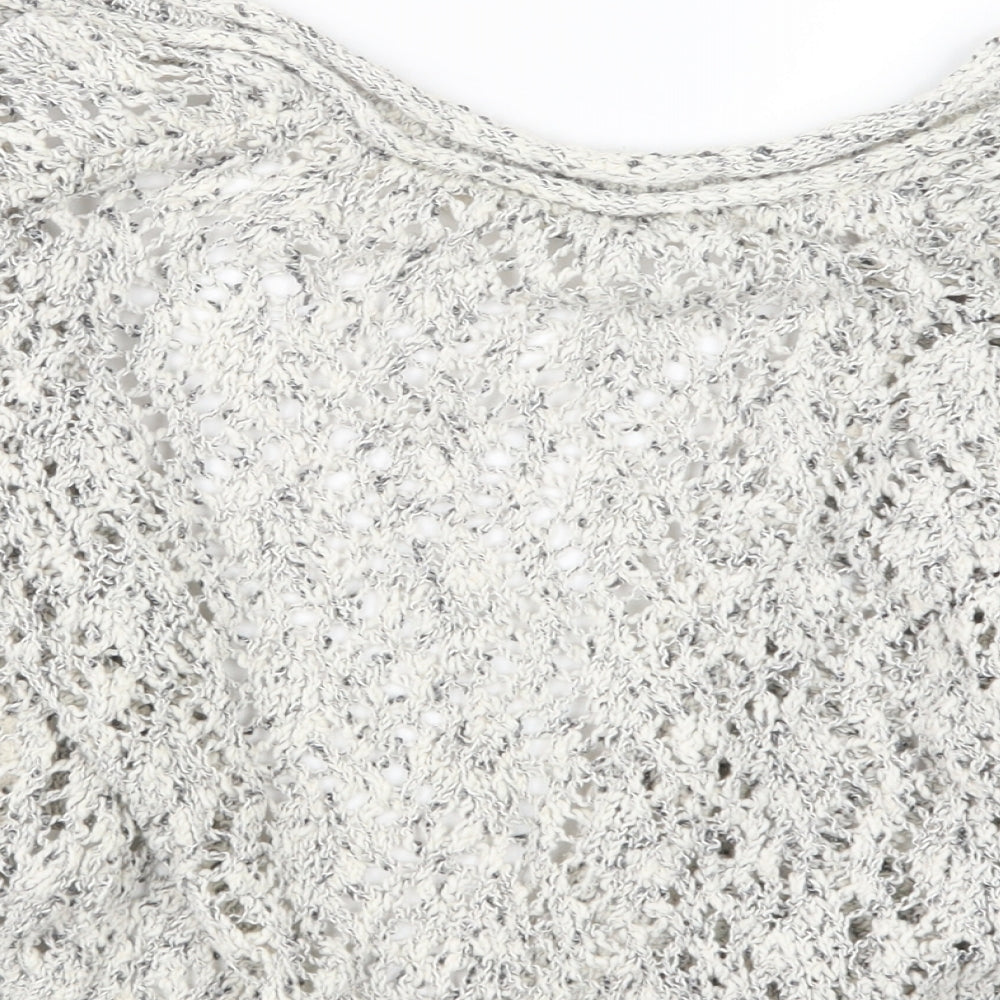 TU Womens White  Knit Cardigan Jumper Size 12