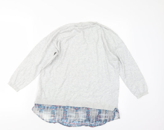 Warehouse Womens Grey  Knit Pullover Jumper Size 10