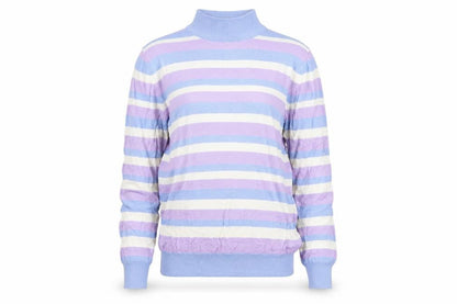 Marks & Spencer Womens Blue Striped Knit Pullover Jumper Size 10