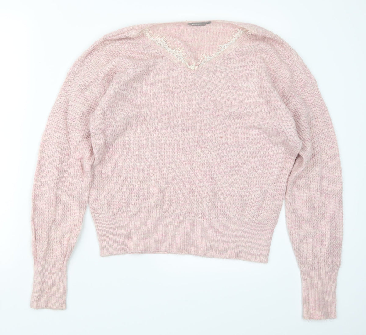 Womens UK Size S Fransa Pink Pullover Jumper